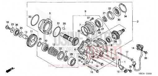 ARBRE TRANSVERSAL VT750C4 de 2004